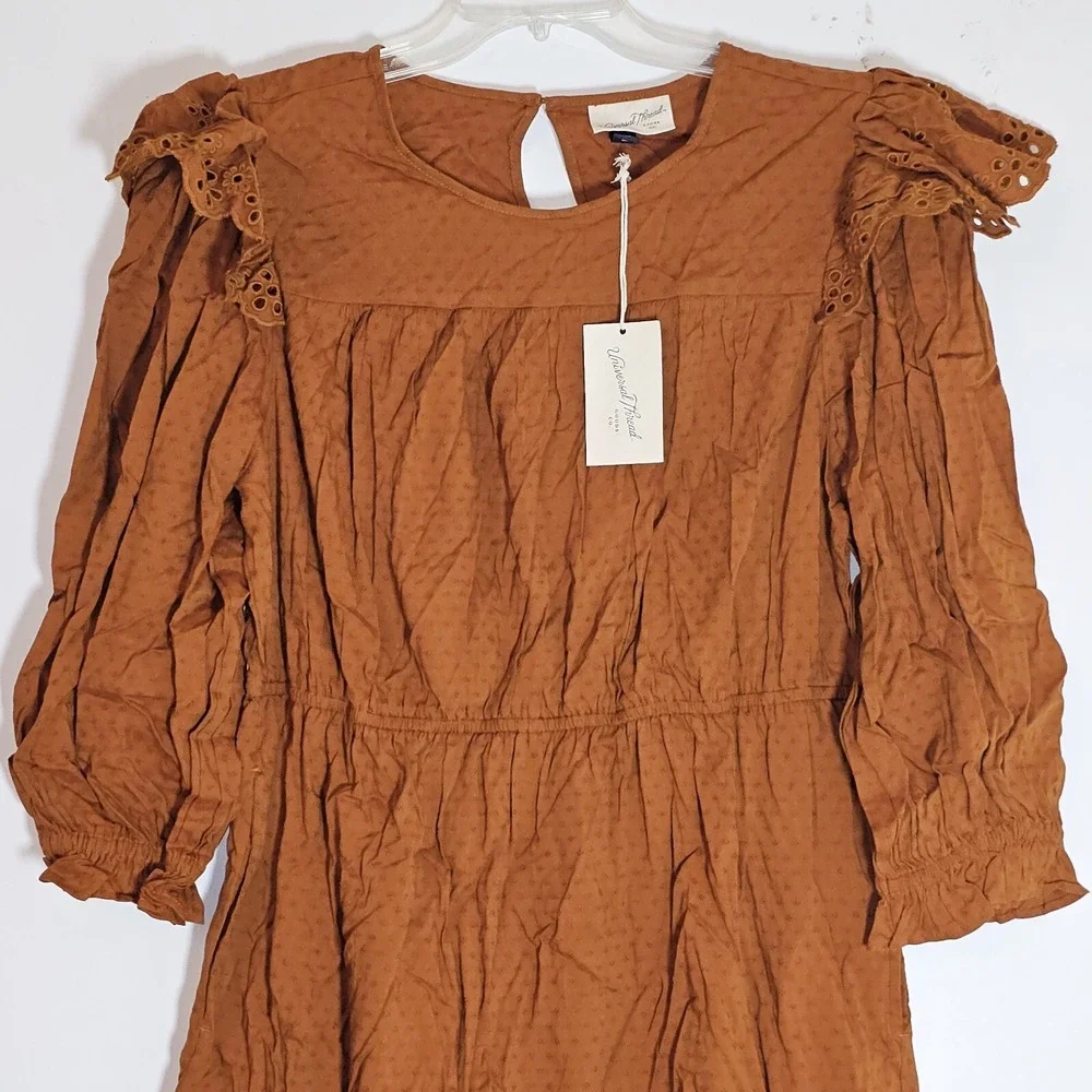 Universal Thread Brown Ruffle Dress - Picture 2 of 16